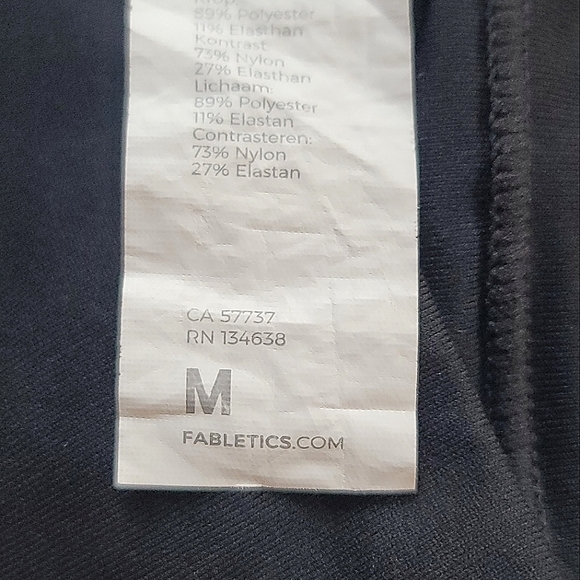 Fabletics Strappy Sports Bra Black Medium - Picture 5 of 6